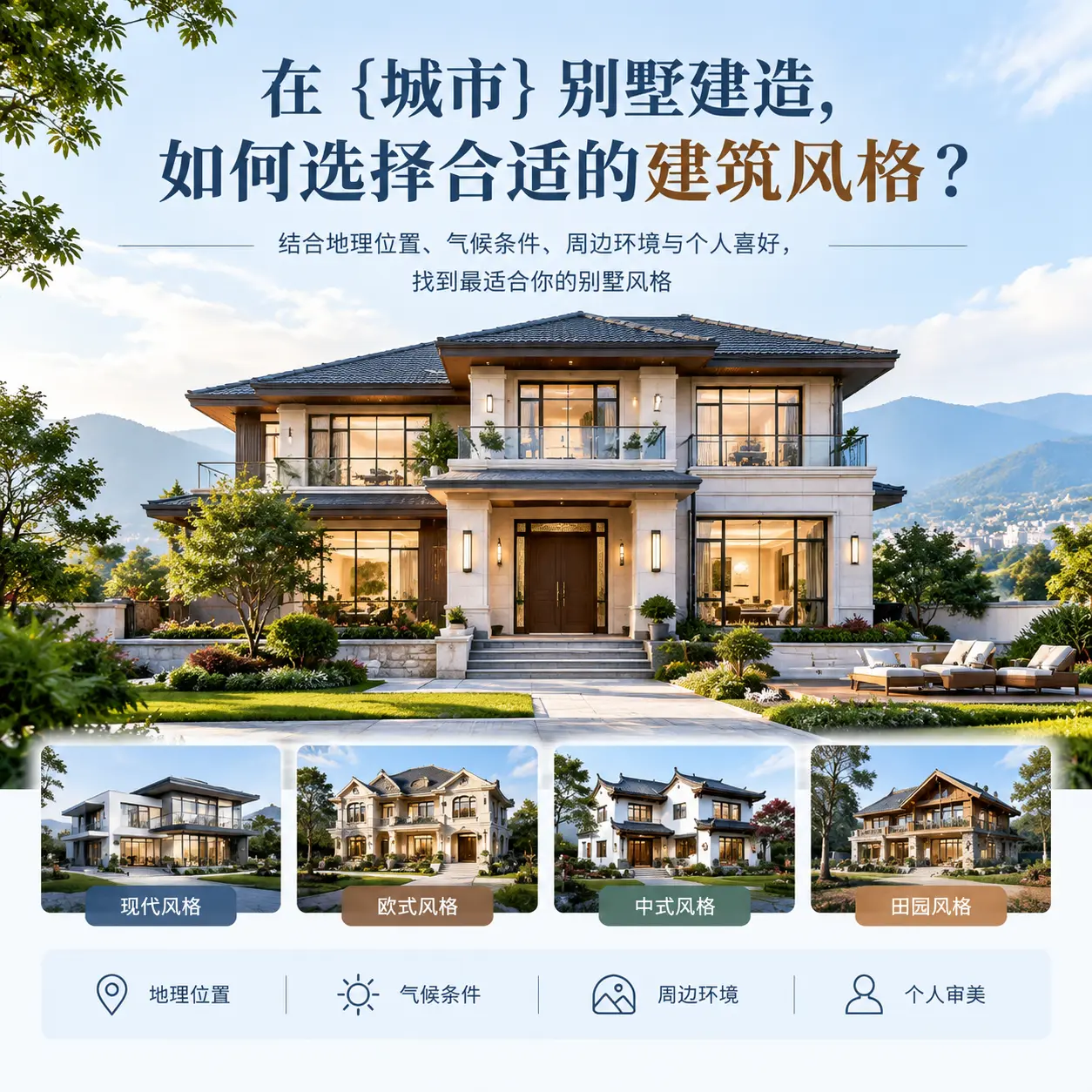 在 紫云 别墅建造，如何选择合适的建筑风格？
